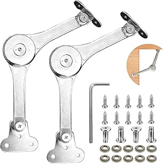 2 Pcs Support Charnières pour Placards, Charniere Relevable, Charnière de Support de Couvercles à 75/90/110 Degrés, Stay Charnières de Armoire Meuble Porte Ascenseur