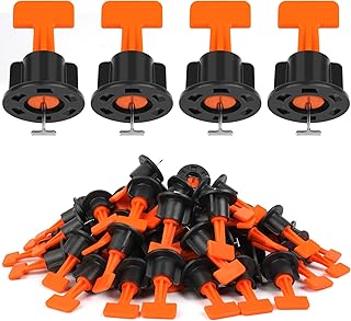 Flintronic Niveleur de Carrelage, 80 Pièces Nivellement Carrelage Niveleur, Nivellement pour Carrelage avec 2 Clés Spéciales, Aides à La Pose De Carrelage pour le Bricolage et les Professionnels